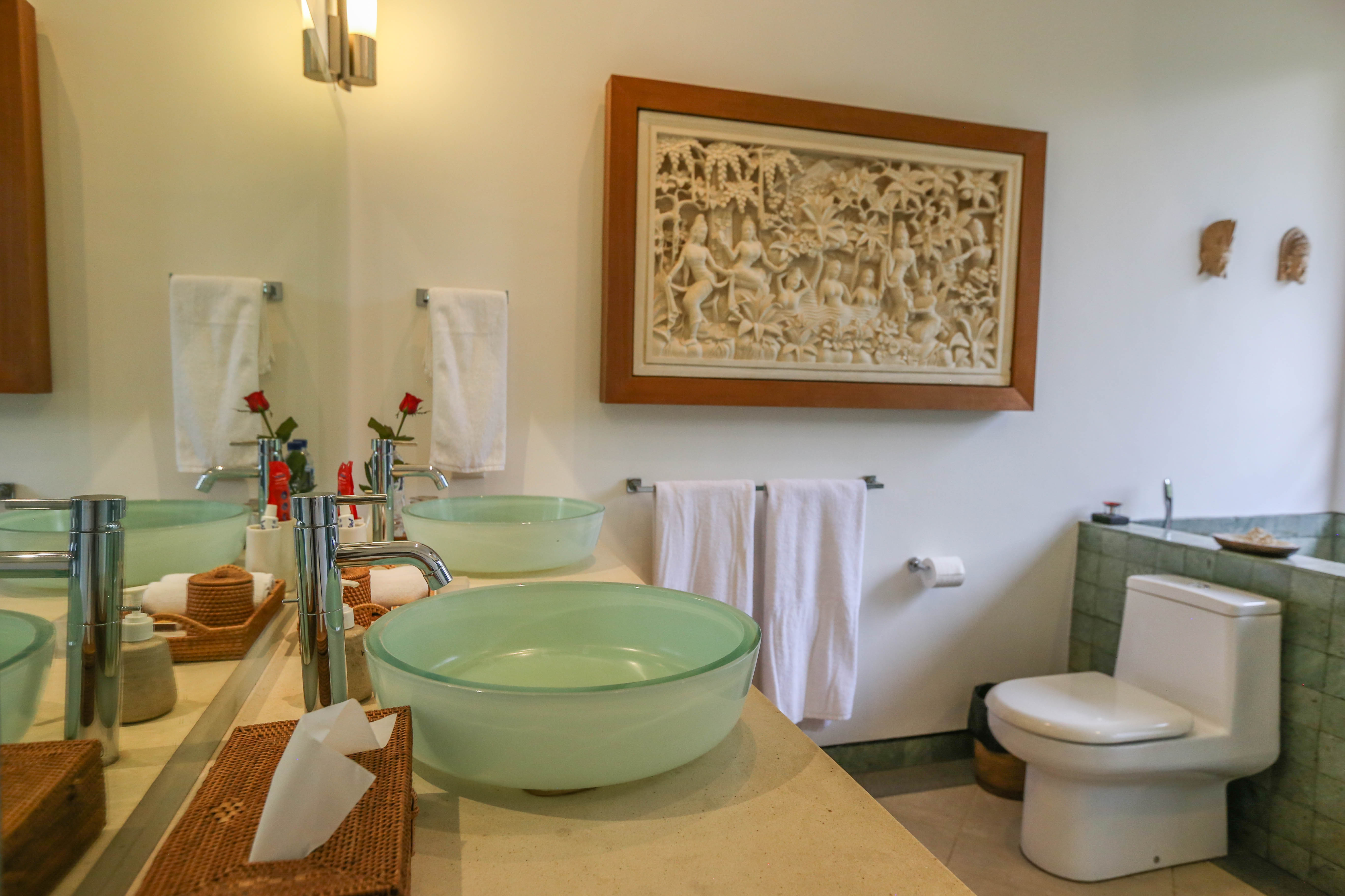 Master ensuite bathroom with open view